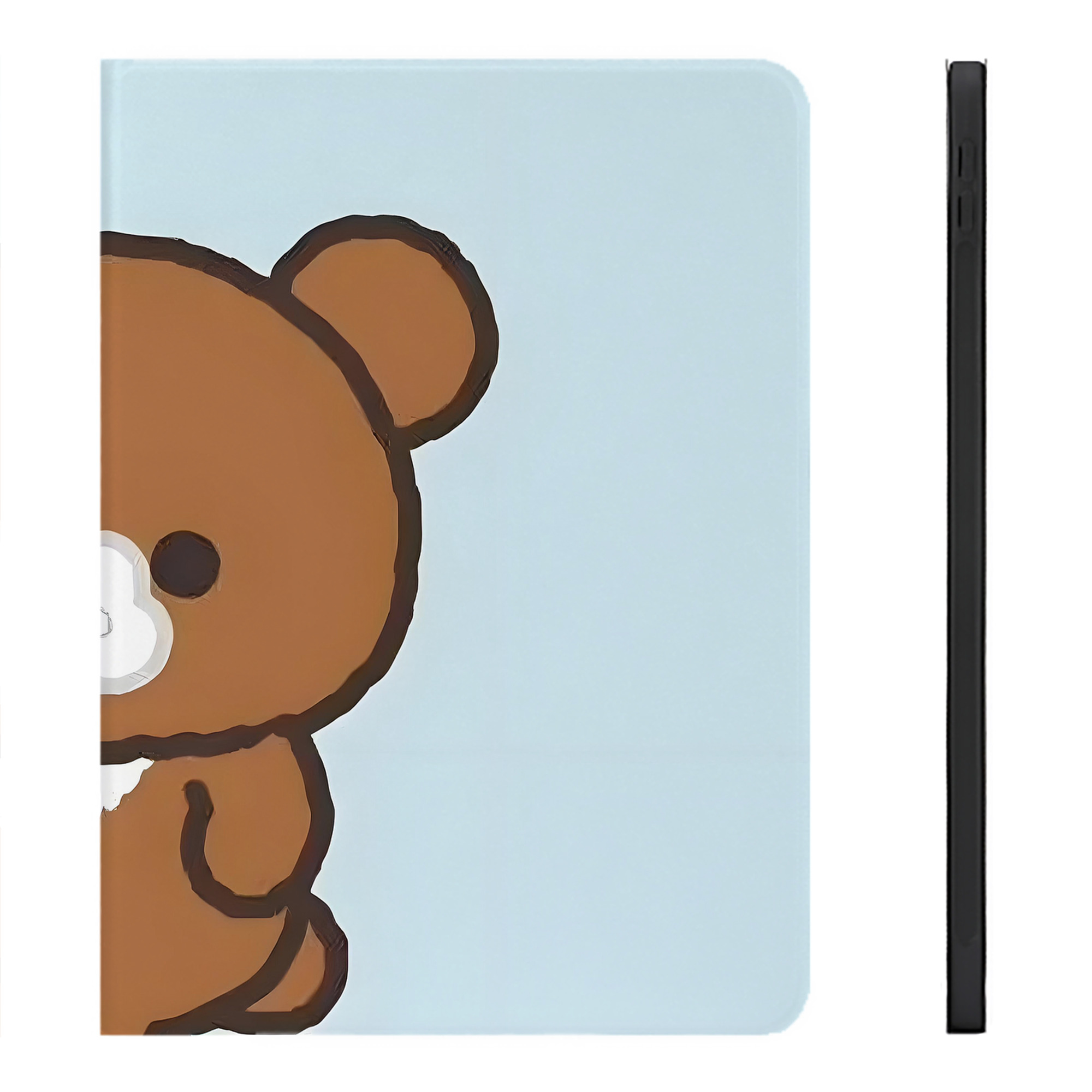 （画像用） リラックマ リラックマ キイロイトリ Rilakkuma Korilakkuma Kiiroitori IPadケース ペンホルダー付き ブックスタイルデザイン